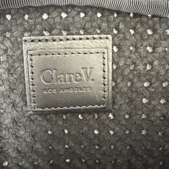 Clare V. Grande Rattan Woven Leather Belt Bag Crossbody Shoulder Bag Black - Picture 16 of 16